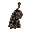 11.5" Battery Operated Bat On Skull Table Piece
