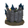 6.4" Battery Operated Multicolor LED Lighted Skull Castle Table Piece