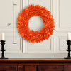 24“ Battery Operated Pre-Lit Orange Wreath