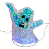 12"-22" Magical Iridescence Holographic LED Witch & Two Ghosts Lawn Décor, 3-Piece Set