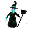 12"-22" Magical Iridescence Holographic LED Witch & Two Ghosts Lawn Décor, 3-Piece Set