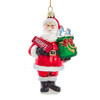 Santa With Hershey's™ Bar Glass Ornament