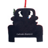 Black Labrador In Back Of Truck Ornament For Personalization