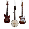 Electric Guitar and Banjo Ornaments, 3 Assorted