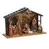 Porcelain Nativity Set With Stable, 10-Piece Set