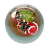 100MM Musical Wind-Up African American Santa Water Globe