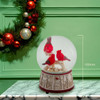 100MM Wind Up Musical Cardinals Water Globe