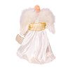 14" Battery-Operated 10-Light Warm White LED Ivory and Gold Angel Tree Topper