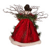 14" Un-Lit Red Angel Tree Topper