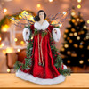 14“ Un-Lit Red Angel Treetop