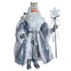 21“ Silver, White and Light Blue Standing Santa