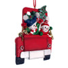 Snowman Family Of 2 On Truck Ornament For Personalization