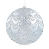 200MM Silver Scalloped Disc Ornament