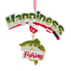 “Happiness Is Fishing“ Ornament