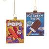 Glass Ice Cream Box Ornaments, 2 Assorted