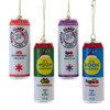 Glass Hard Seltzer Can Ornaments, 4 Assorted