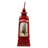 8.5" Battery Operated USB LED Lighted Santa On Sleigh Lantern With Spinning Glitter Water