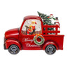 9.5“ Battery Operated USB LED Lighted Santa & Christmas Tree In Truck Water Globe