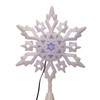 10" Cool White LED Glitter Snowflake Tree Topper