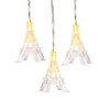 11' Battery Operated 10L Eiffel Tower Warm White LED Light Set
