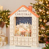 Battery-Operated LED Advent Calendar House With Nativity