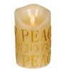 5“ Battery-Operated Gold Flicker Flame Candle