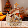 Battery Operated Light-Up LED Christmas Village With Santa