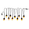 14.75' 100L 10-Piece Lantern With Flicker Flame LED Connectible Light Set