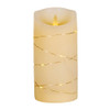 6“ Battery Operated Flicker Flame White Candle With Fairy Lights