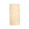 6“ Battery Operated Flicker Flame White Candle With Fairy Lights
