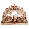 18.5“ Wooden LED Light-Up Musical/Motion Christmas Village