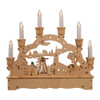 10.25“ Wooden LED Light-Up Musical/Motion Christmas Village