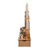 10.25“ Wooden LED Light-Up Musical/Motion Christmas Village