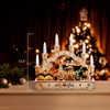 10.25“ Wooden LED Light-Up Musical/Motion Christmas Village