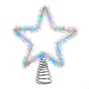 12“ 55L RGB LED Silver Tinsel Star Treetop