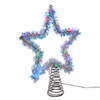 12“ 55L RGB LED Silver Tinsel Star Treetop