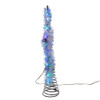 12“ 55L RGB LED Silver Tinsel Star Treetop