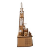 10.25" Wooden LED Light-Up Musical/Motion Santa Christmas Village