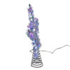 12.2" 55L Cool White Twinkle LED Silver Tinsel Star Tree Topper