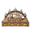17.72“ Wooden LED Light-Up Christmas Village With Candle