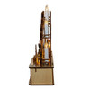 17.72" Wooden LED Light-Up Christmas Village With Candle