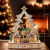 12.6" Battery Operated Lighted Christmas Tree Village