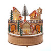 7.87“ Wooden LED Light-Up Santa Musical Christmas Village