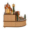 7.87" Wooden LED Light-Up Santa Musical Christmas Village