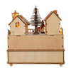 7.87" Wooden LED Light-Up Santa Musical Christmas Village
