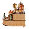 7.87" Wooden LED Light-Up Santa Musical Christmas Village
