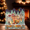9.8" Battery Operated LED Lighted Christmas Tree Village