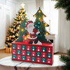 15.75" Battery Operated Wooden LED Lighted Advent Calendar