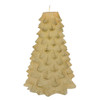 9" Battery Operated Gold Christmas Tree Candle With LED Flicker Flame