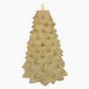 9" Battery Operated Gold Christmas Tree Candle With LED Flicker Flame